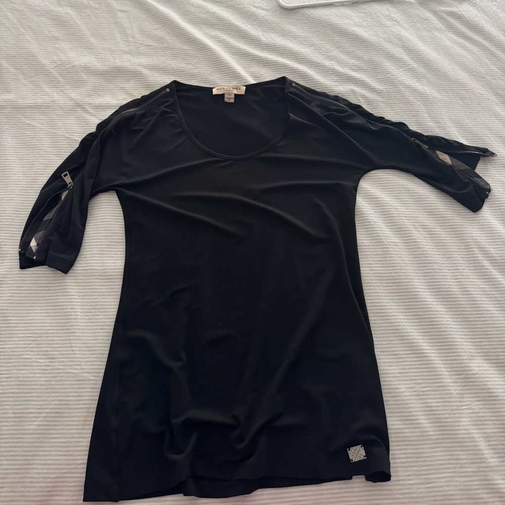 Burberry Black Women's Blouse with Sleeve Details